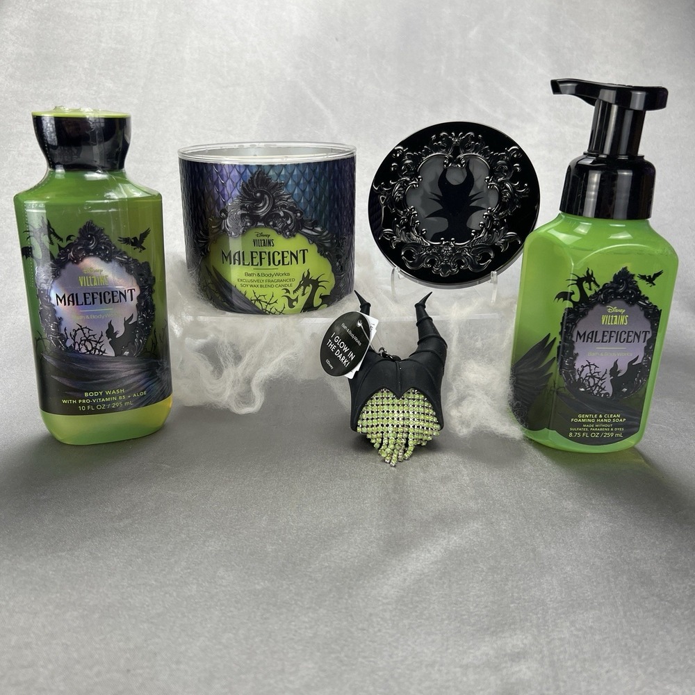 Bath & Body Works Disney Villians *MALEFICENT* 4 Piece Bundle Retired Halloween